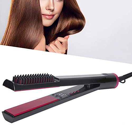 Saç düzleştirici ısı fırça-Multi-Fonksiyonel Anti Haşlanma saç düzleştirici fırça ile saç düzleştirici düz demir-Saç Curling