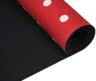 Sıcak Yoga ve Pilates için Sugarmat Kaymaz 3mm Polka Dot Yoga Mat-Kırmızı Renk