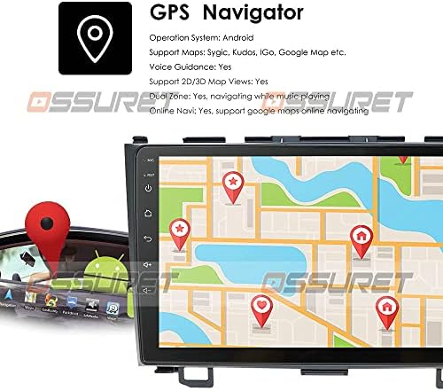 Android 10 OS 32G ROM 9 İnç Araba Stereo Ses Honda CRV 2007-2011 için Araba GPS Navigasyon Kafa Ünitesi Destek WiFi Ayna-Bağlantı