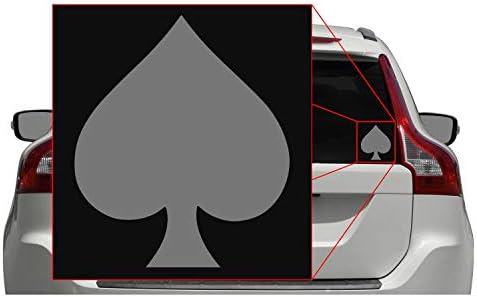 Maça Poker Sembol [Herhangi Bir Renk Seçin] Vinil Transferi Sticker Çıkartma için Laptop / Araba/Kamyon/Pencere/Tampon (2in