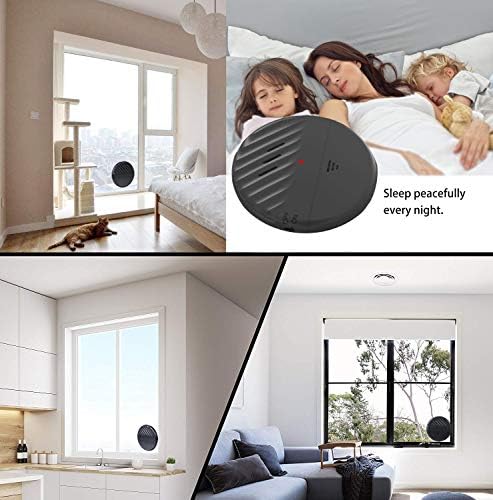 Çim Kırılma Alarmı 125dB Ultra-İnce Anti-Hırsızlık Pencere Çim Kırılma dedektörü Alarm için Ev Titreşim Sensörü Uyarısı ile