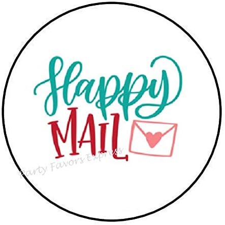 48 Mutlu posta zarf mühürler etiketler çıkartmaları parti iyilik 1.2 yuvarlak