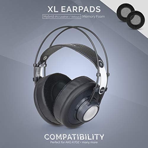 Brainwavz XL Hibrid Bellek Köpük Kulak Yastıkları AKG 701 ve Diğer Birçok Büyük Kulak Üstü Kulaklıklar için-Sennheiser, JBL,