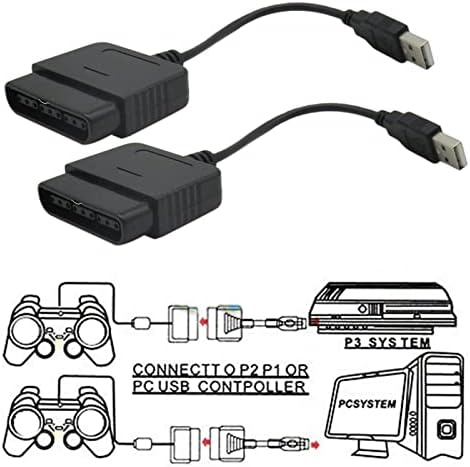PS2 PS3 USB kablosu oyun denetleyicisi dönüştürücü adaptör kablosu Sony Playstation 2 Playstation 3 2Pcs için