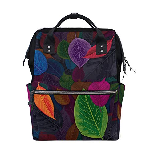 Renkli yaprak bebek bezi çantaları Nappy sırt Çantaları Mumya sırt çantası seyahat Laptop Sırt Çantası