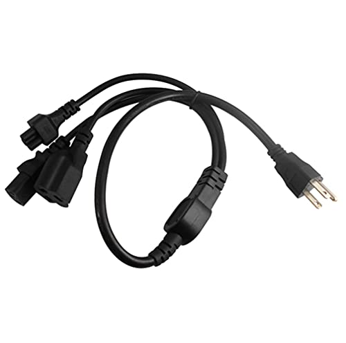 1in3 ABD Plug 3-Prong 3pin Erkek Güç kablosu kablosu Adaptörü için IEC320 C13 C5 Nema 5-15R Kadın 3 in 1 Çok Fonksiyonlu AC