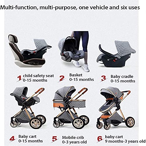 Hafif Arabası Şık Puset, Bebek Arabası, Bebek Bebek Arabası Yenidoğan Arabası 3 in 1 Hafif Bebek Arabası Seyahat Sistemi Katlanabilir