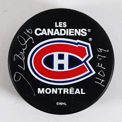 Henri Richard İmzalı Hokey Diski Canadiens-COA JSA-İmzalı NHL Diskleri