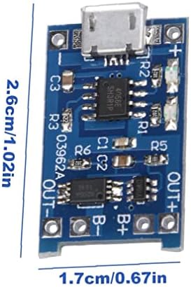 Lityum Pil Şarj Kurulu, Koruma Şarj Modülü ile 5 V Mikro USB 1A Şarj Kurulu, 10 ADET Kararlı Çalışma Akımı