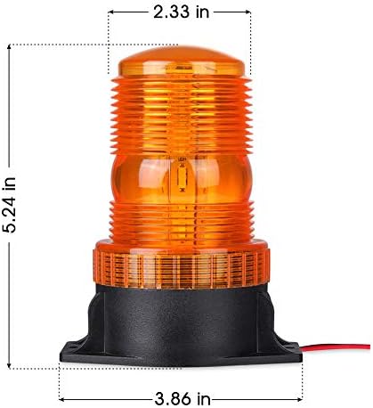 AT-HAİHAN Amber Acil Tehlike Uyarı Beacon Çatı flaş ışığı, 15 W 30 Leds Su Geçirmez için Herhangi Bir Kamu Hizmet Araçları,