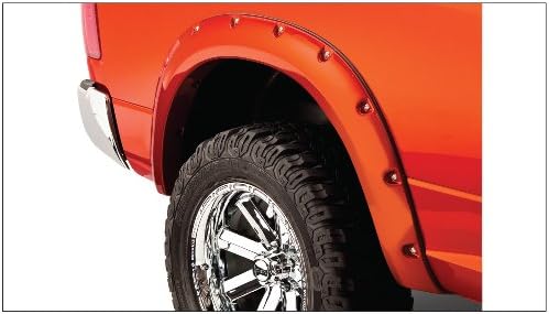 Bushwacker 50915-02 Siyah Cep / Perçin Tarzı Pürüzsüz Finish 4-Piece Çamurluk Genişletici 2009-2018 Dodge Ram 1500 için Set(