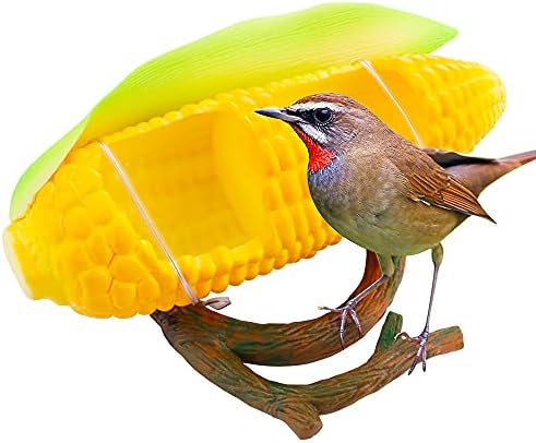 Kelepçe Tutucu Kafesli Kuş Besleyici Meyve Şekli-Evcil Hayvan Gıda ve Su Kasesi Papağan Yiyecek Kutusu (Mısır Şekli)