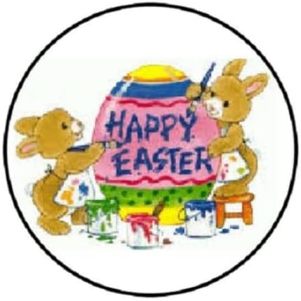 48 pcs Mutlu Paskalya Sevimli Tavşanlar Çıkartmalar Zarf Mühürler Etiketler Yuvarlak Etiketler, Pullar Sticker için Hediye