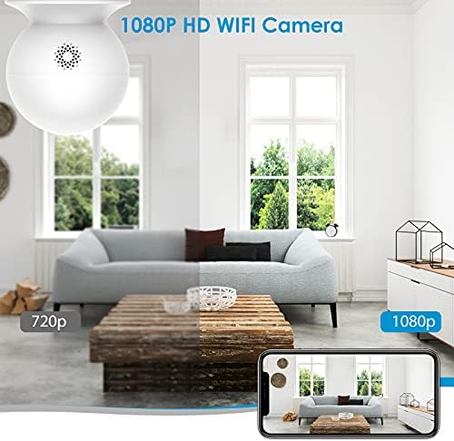MPW Bebek Monitörü Pet Güvenlik Kamera, 1080 P FHD Güvenlik Kapalı Kamera, 360°Pan & Tilt WiFi Köpek Kamera, Hareket Uyarıları,