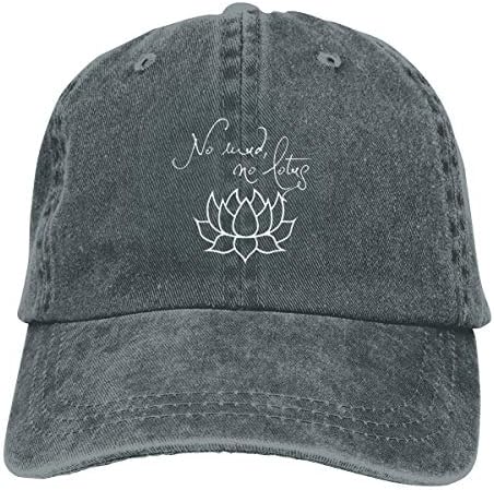 Hiçbir Çamur Hiçbir Lotus Racerback Klasik Ayarlanabilir Denim Kap beyzbol şapkası Şapka Kadınlar ve Erkekler için