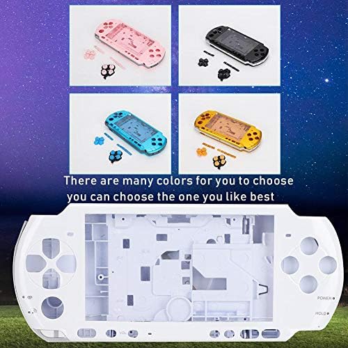 PSP 3000 için Oyun Konsolu Kılıfı, Tornavidalı Tam Muhafaza Kabuğu, Basit Tasarım, Kompakt, Hafif, Taşıması Kolay, 5 Renk (Beyaz)