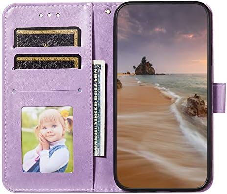 SONGL Uyumlu Samsung Galaxy A12 5G / A12 Kılıf Koruyucu Kılıf Deri Cüzdan Güzel Kabartmalı cüzdan kılıf Cep Telefonu Kılıfı