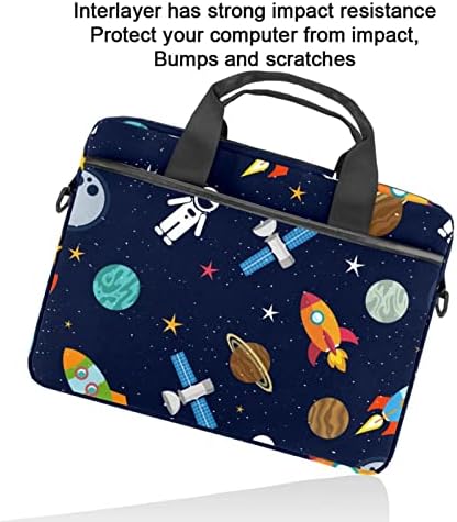 Uzay gemisi Gezegenler Roketler İle laptop çantası Kadınlar için Messenger omuzdan askili çanta 14.5 İn Laptop taşıma çantası