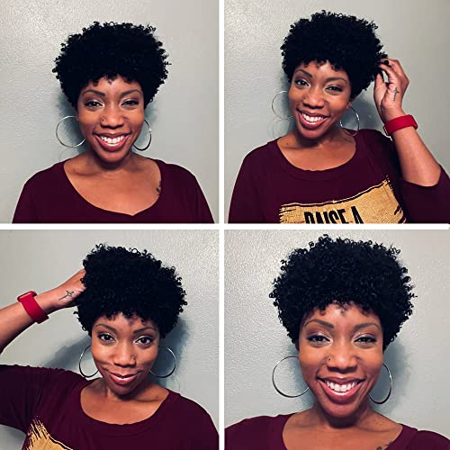Kısa Afor İnsan Saç Peruk Siyah Kadınlar ıçin Brezilyalı Bakire Kısa Peruk 150 % Yoğunluk İnsan Saç