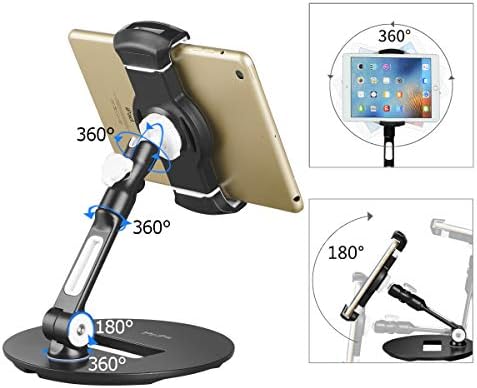 Suptek Alüminyum Tablet Danışma Standı 360° Esnek Cep Telefonu Tutucu Dağı için iPad, iPhone, Samsung, Asus ve Daha 4.7-11