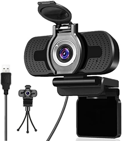 Mikrofonlu Dericam 1080P Web Kamerası, USB Bilgisayar Web Kamerası, Windows Mac OS için Tak ve Çalıştır Masaüstü ve Dizüstü