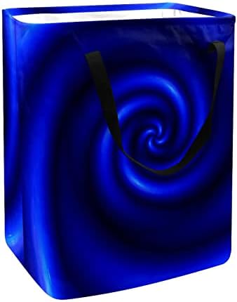 DJROW kıyafet sepeti Mavi Girdap çamaşır saklama sepetleri ile Ayrılabilir Parantez Yükseltme Katlanabilir çamaşır sepeti için