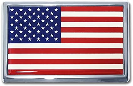 Büyük Amerikan Bayrağı Krom Oto Amblemi