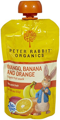 Peter Rabbit Organik Bebek Mango, Muz ve Portakal, 4 oz