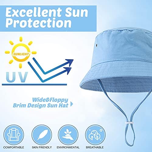 Bebek güneş şapkası Yürümeye Başlayan kova Şapka UPF 50 + Güneş Koruma Yaz Çocuk Şapka Ayarlanabilir plaj şapkası Erkek Kız