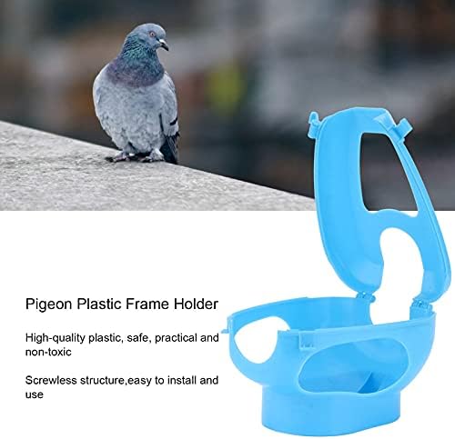 Güvercin Plastik Fiksatör,Güvercin Plastik Çerçeve Tutucu, Genç Yarış Güvercin Kuşları için İlaçlar Besleyiciler Tutucu (Mavi)