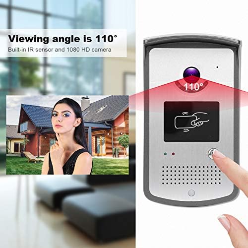 Görüntülü Kapı Telefonu, Görüntülü Kapı Zili İnterkom Sistemi Ofis Daire için Villa Ev için Dokunmatik Ekran (2)