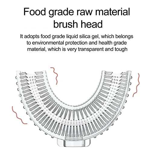 Çocuklar U - Şekilli Diş Fırçası, Gıda Sınıfı Yumuşak Silikon Fırça Kafası, 360° Oral Diş Temizleme, 6-12 Yaş için Manuel Diş