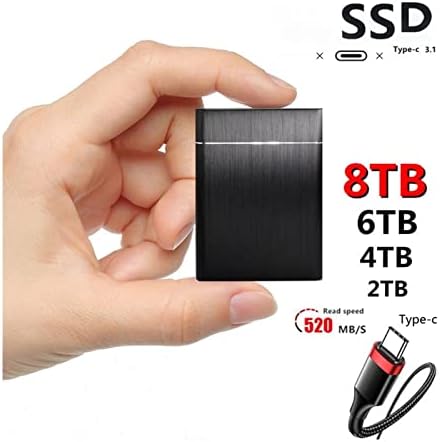 Yüksek Hızlı 8 TB 6 TB 4 TB 2 TB SSD harici sabit disk SSD Tipi-C Mobil Harici Katı Hal Sürücüler için Dizüstü Bilgisayarlar