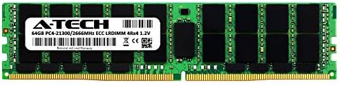 A-Tech 64 GB RAM bellek için Dell PowerEdge C4140-DDR4 2666 MHz PC4-21300 ECC Yük Azaltılmış LRDIMM 4Rx4 1.2 V-Tek Sunucu Yükseltme