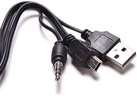 JKDZYD Hoparlör Mp3 MP4 Çalar için Uygun 50 cm 1 ADET USB Mini Erkek USB 2.0 5pin Standart + 3.5 mm AUX Ses Jak Bağlantısı