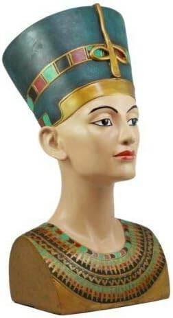 Büyük Antik Mısır Kraliçesi Nefertiti Büstü Şekil 18 H Klasik Mısır Dekor-Favori Dekor Mağaza