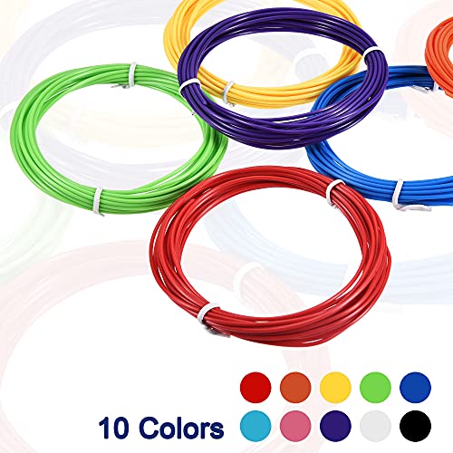 MECCANİXİTY Filament Yedekler PLA Filamentler 1.75 mm 10 Renkler, 5 M/16.4 ft Uzunluğu için 3D Baskı Kalem