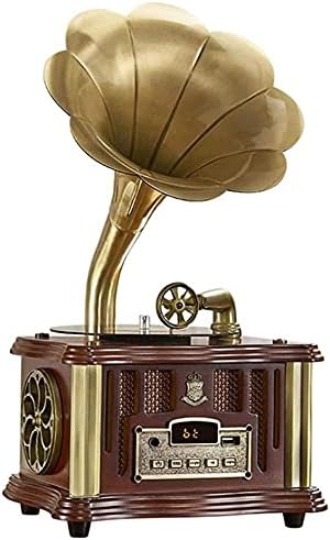 Weng-Uzun Retro 4.2 Bluetooth Hoparlör, Vintage Pikap Gramofon Şekilli Hoparlörler ile Aux-ın, Fonograf Tarzı Ev Dekorasyon