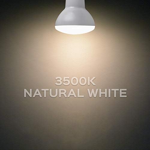6'lı Paket BR20 LED Ampul, Luxrite, 45W Eşdeğeri, 3500K Doğal Beyaz, Kısılabilir, 460 Lümen, R20 LED Taşkın Ampul, 6,5 W, E26