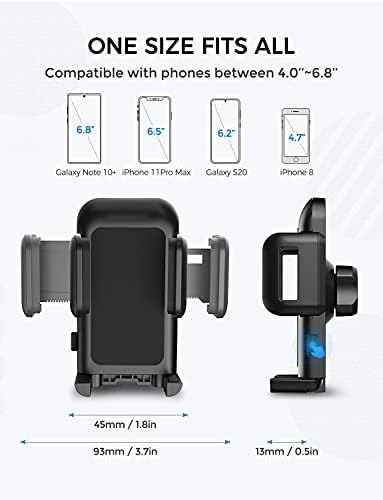 Araç Telefonu Tutucu, CD Yuvası Araç Montaj 360° Dönen Araç Telefonu Montaj ile Tek-Dokunmatik Açma Düğmesi için iPhone 12/11/Pro