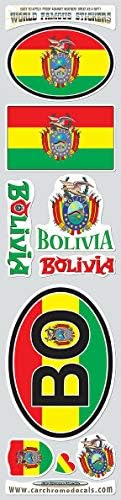 Bolivya 9 Çıkartmalar Set Bayrak Çıkartması Tampon stiker araba Bisiklet Dizüstü