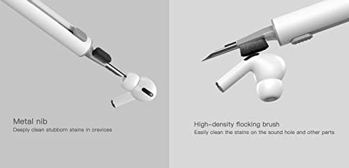 Airpod'lar için Temizleyici Kiti,Kulaklık Temizleme kiti, Bluetooth Kulaklık Temizleyici için Fırçalı Temizleme Kalemi, Cep