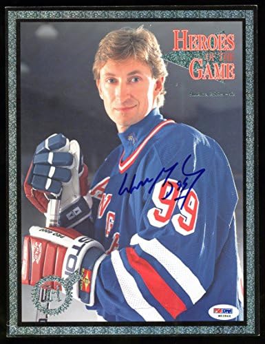 Rangers Wayne Gretzky, Oyun Dergisinin Kahramanlarını İmzaladı 153/850 PSA M53946
