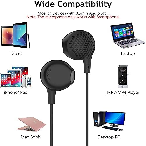 Mikrofonlu Kablolu Kulaklıklar, Gürültü Yalıtımlı Kulak İçi Kulaklıklar, Güçlü Ağır Bas, Yüksek Tanımlı, iPhone, iPod, iPad,