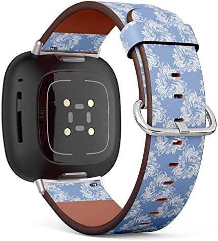CJBROES Yedek Deri Watch Band, Fitbit ile Uyumlu Versa 3 ve Fitbit Anlamda Bileklik Bilezik Aksesuar - Gül Kuvars Serenity