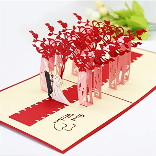 FUNZZY Tebrik Kartları Yaratıcı Düğün Nimet Kartları Narin 3D Kağıt Oyma Davetiye Kartları Parti Malzemeleri için Düğün Önerisi