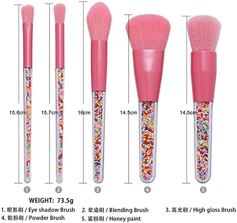 EYHLKM 5 adet Kristal Makyaj Fırçalar Set Renkli Güzel Vakfı Karıştırma Fırçası Makyaj Aracı (Renk: C)