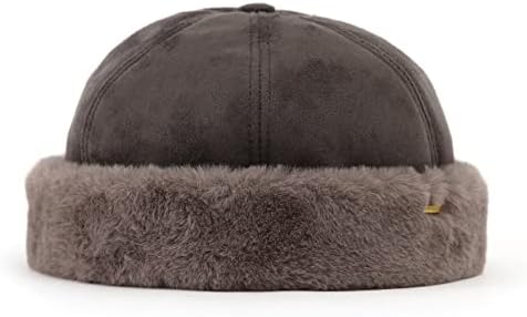 UNDERCONTROL Leon Cinch Geri Toka Askı Pirinç Brimless Yapay Unisex Beanie Stil Kış Soğuk Şapka 2 Renkler