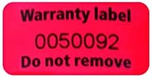 Holomarks Küçük 500 adet Kırmızı Sabotaj Belirgin Garanti Etiketleri Güvenlik Etiketleri Düşük Kalıntı 0. 787x0. 393 inç