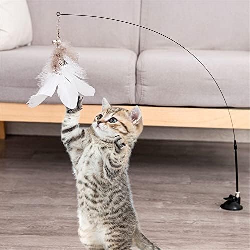 Arriveok Komik Yedek Kedi Teaser Değnek Interaktif Simülasyon Kuş Pet Kedi Teaser Oyuncaklar Kedi Sopa Oyuncak ıle Çan